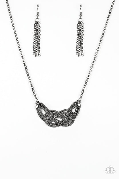 Nautically Naples - black - Paparazzi necklace