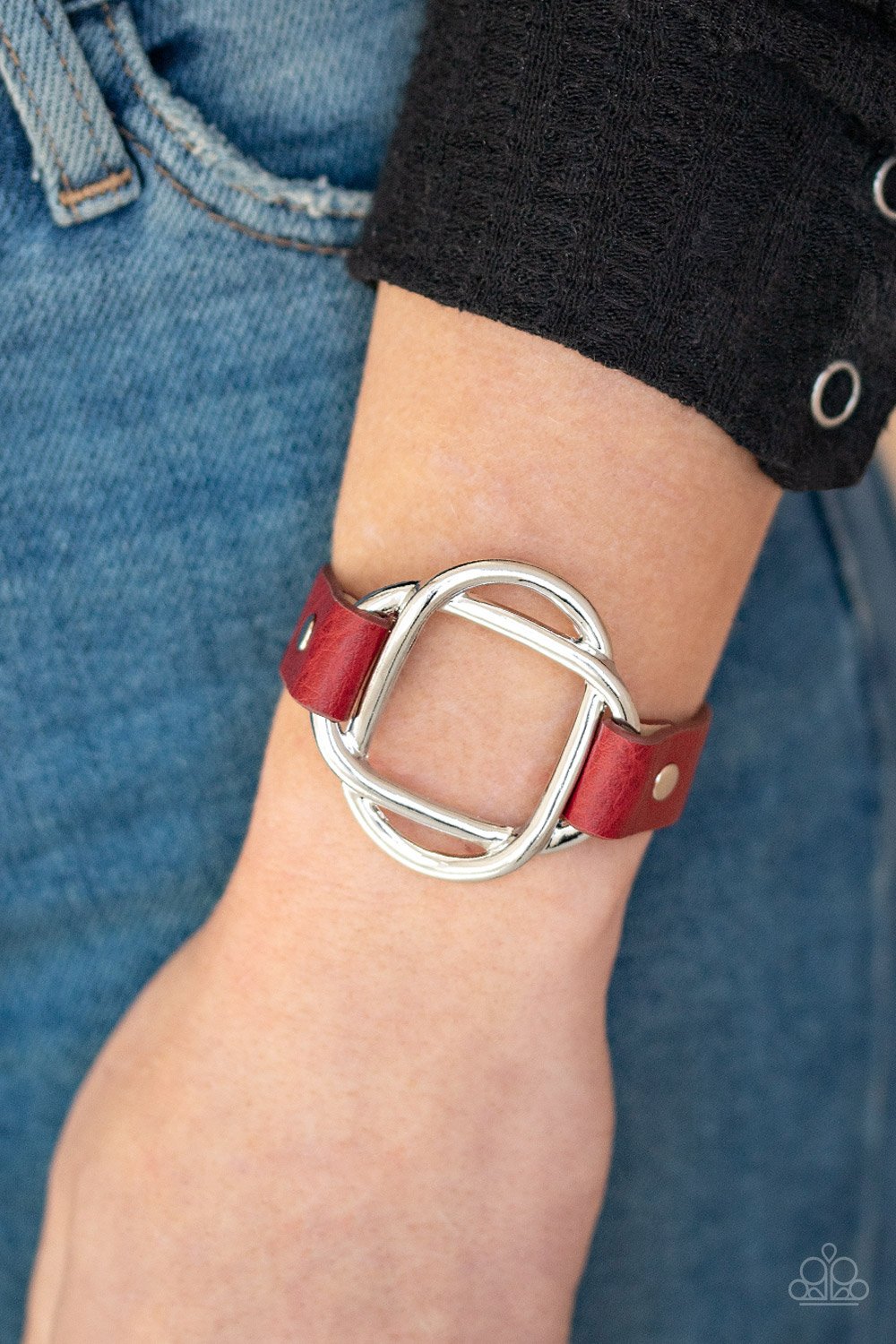 Nautically Knotted-red-Paparazzi bracelet