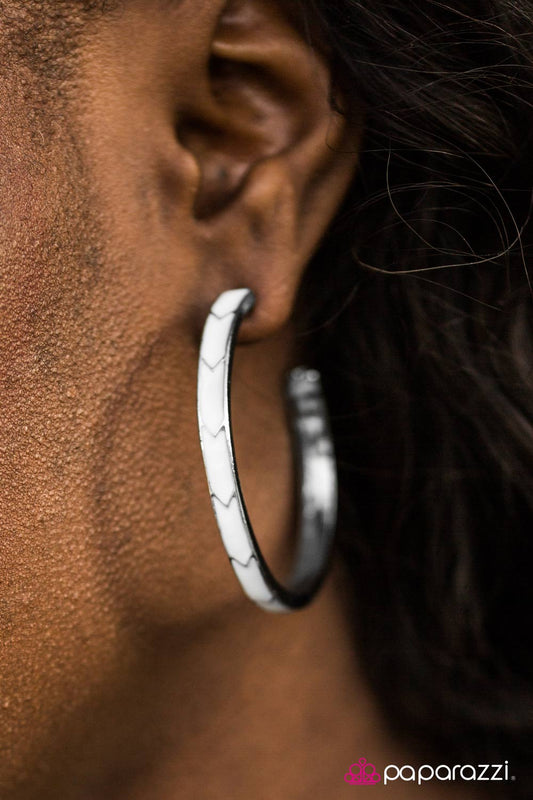 Need For Speed - White - Paparazzi earrings