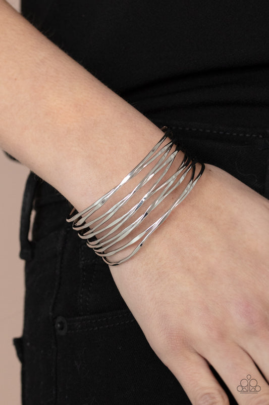 Nerves of Steel - silver - Paparazzi bracelet