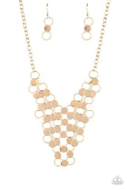 Net Result - gold - Paparazzi necklace