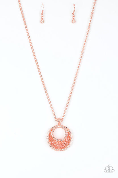 Net Worth - copper - Paparazzi necklace