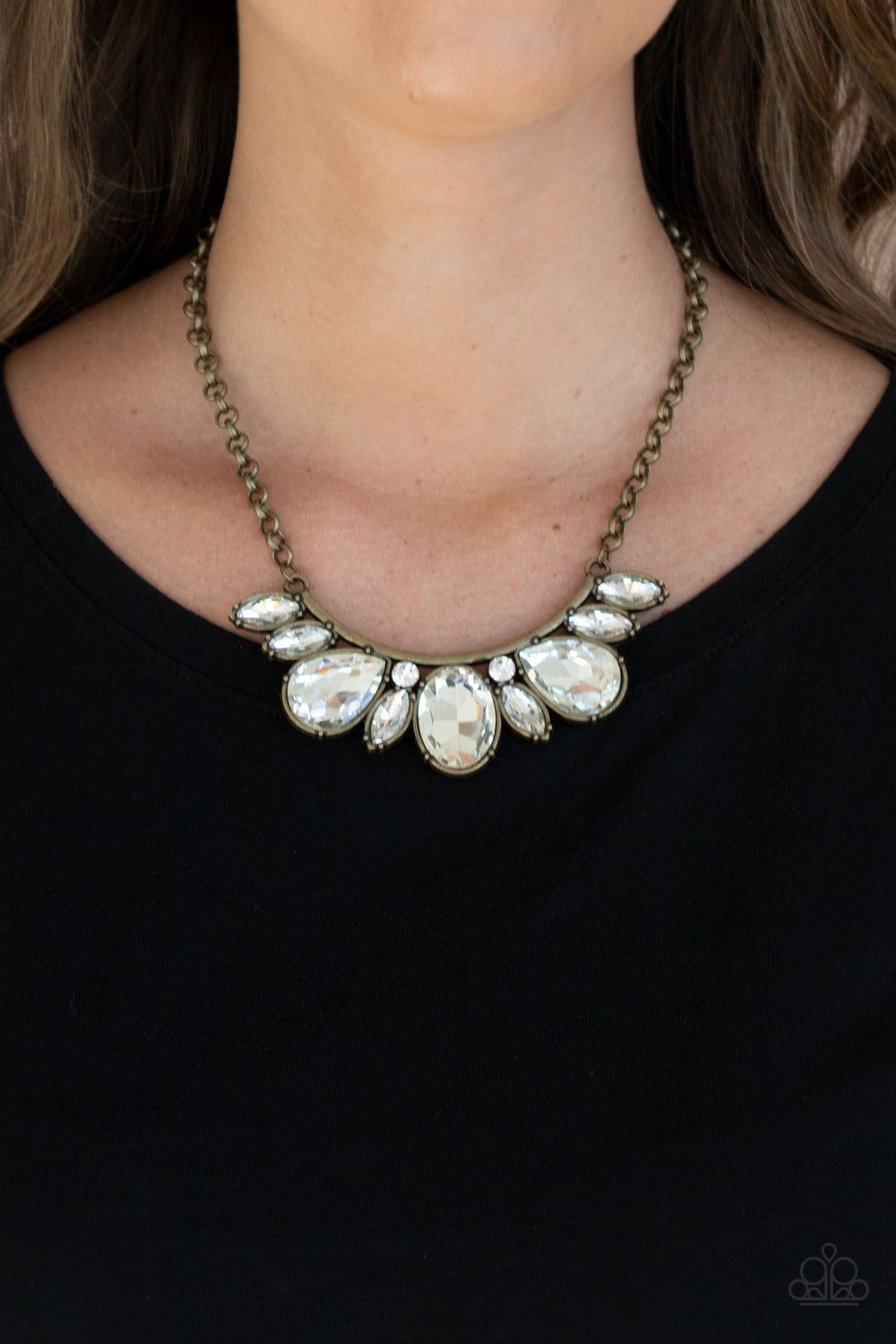 Never SLAY Never - brass - Paparazzi necklace