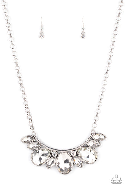 Never SLAY Never - white - Paparazzi necklace