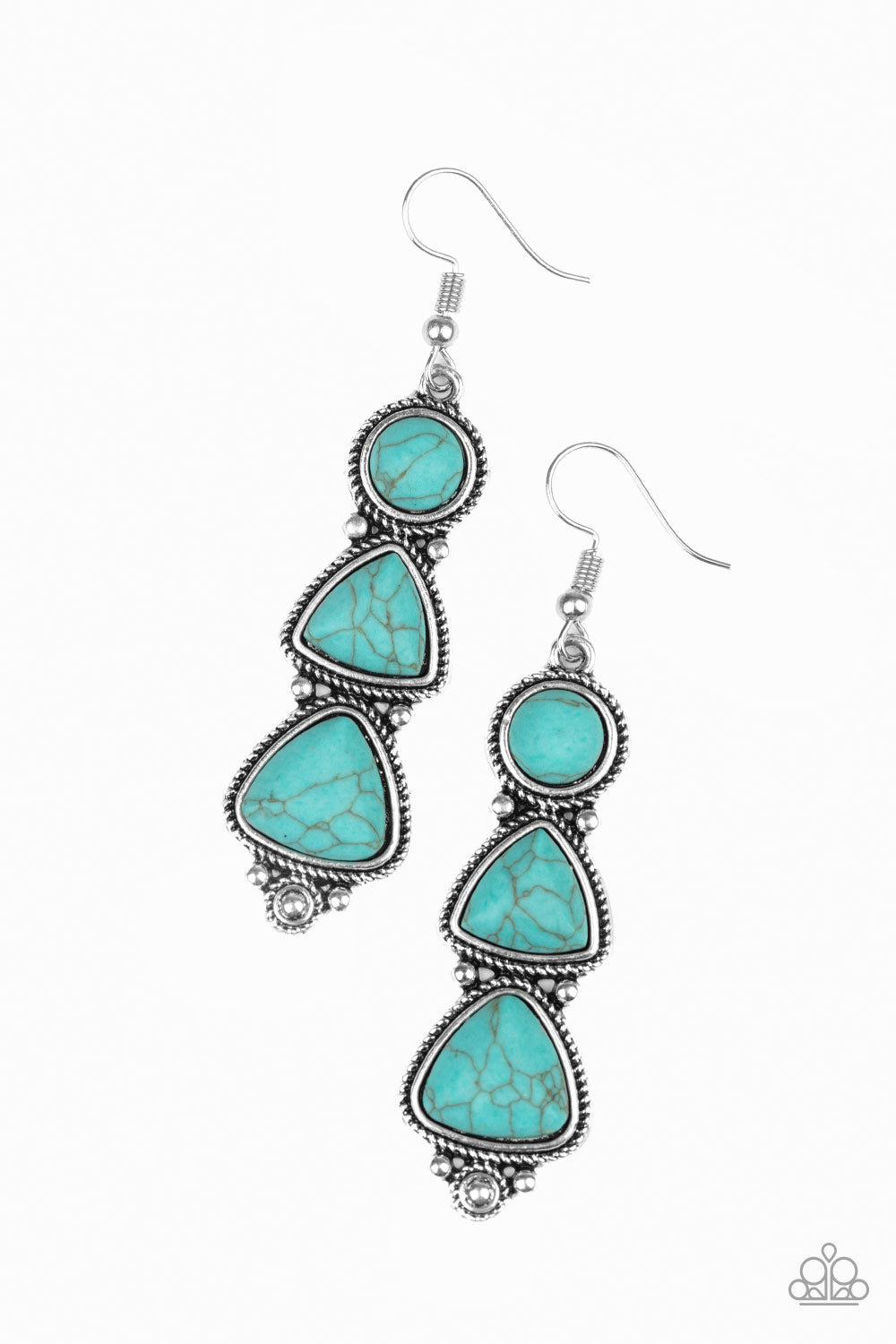 New Frontier - blue - Paparazzi earrings