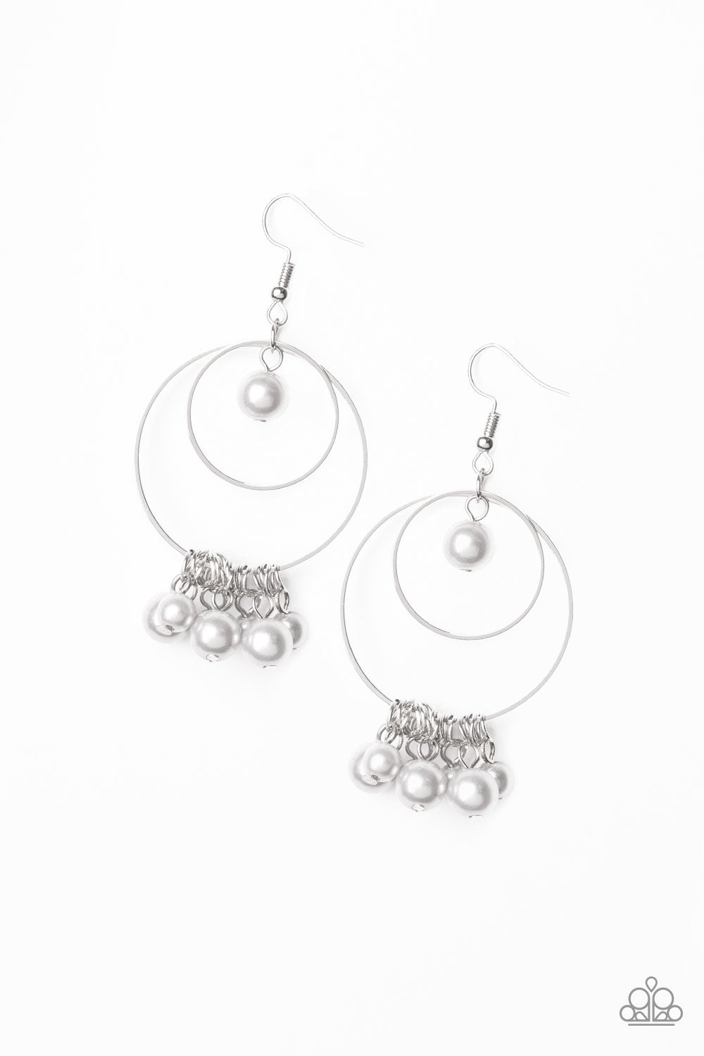 New York Attraction - silver - Paparazzi earrings