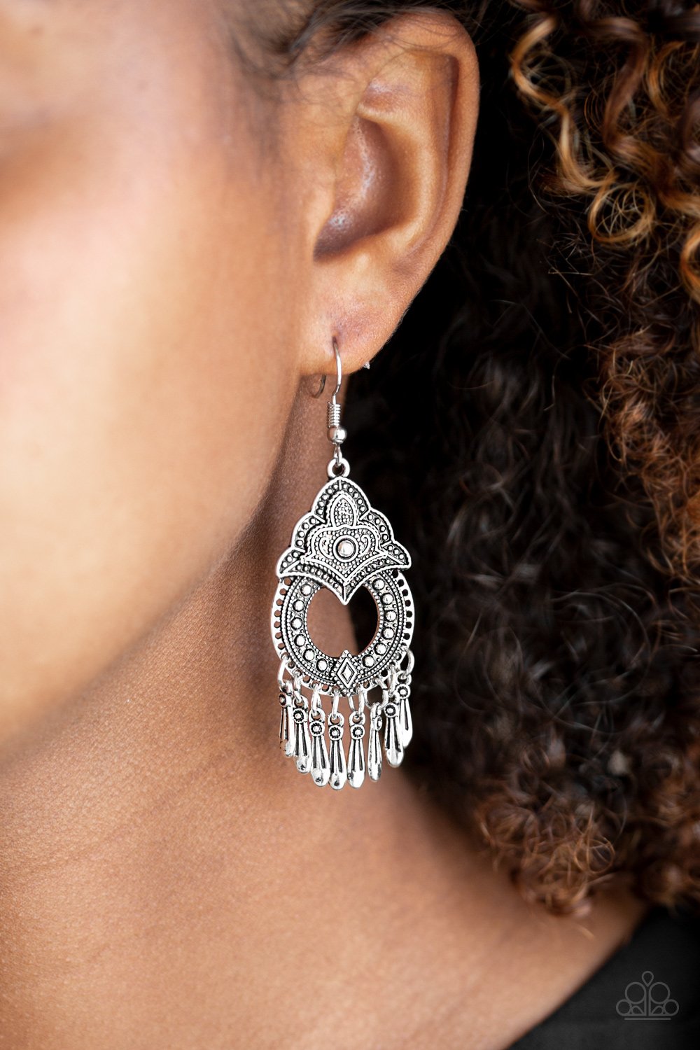 New Delhi Native - silver - Paparazzi earrings