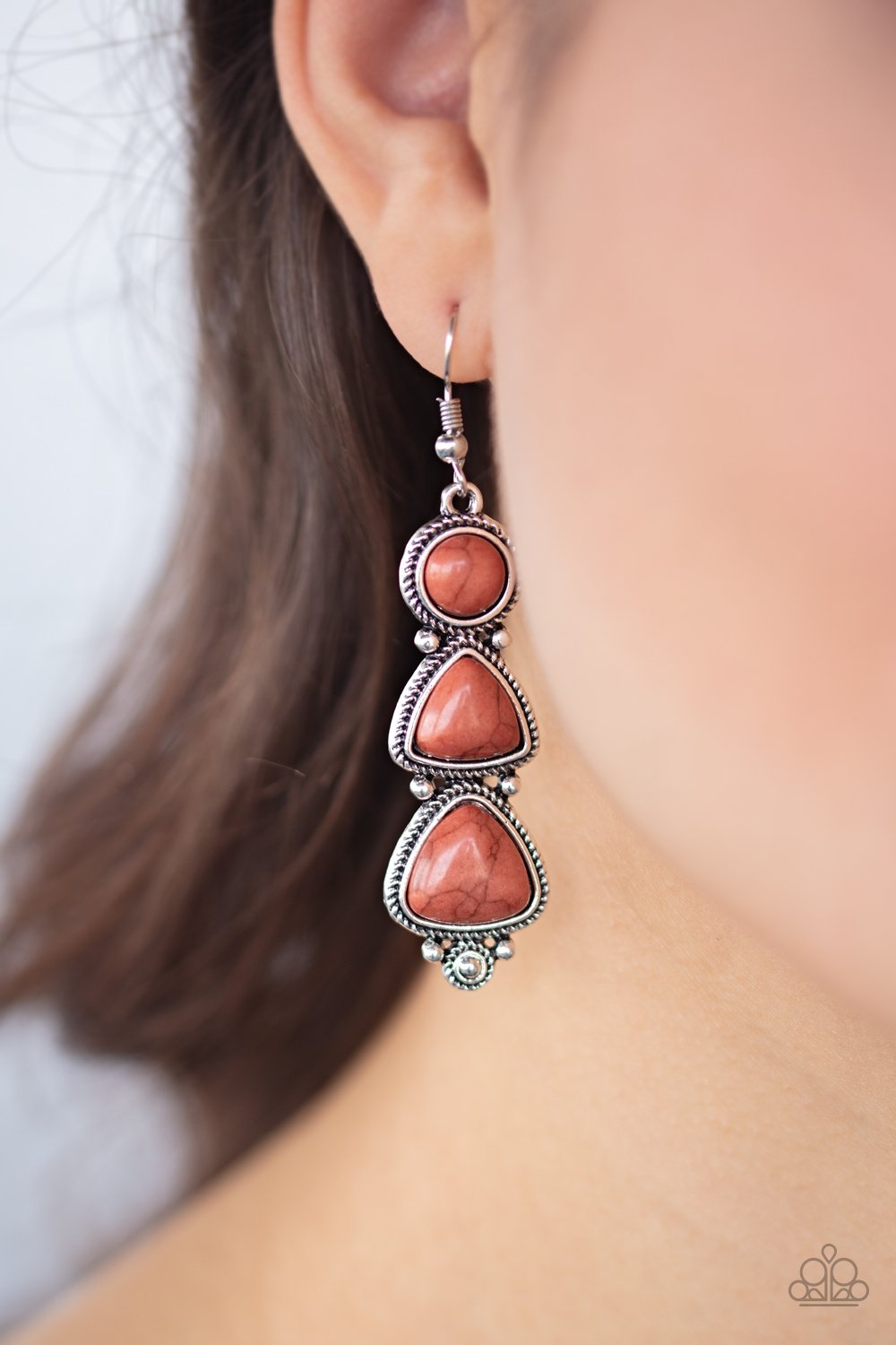New Frontier-brown-Paparazzi earrings