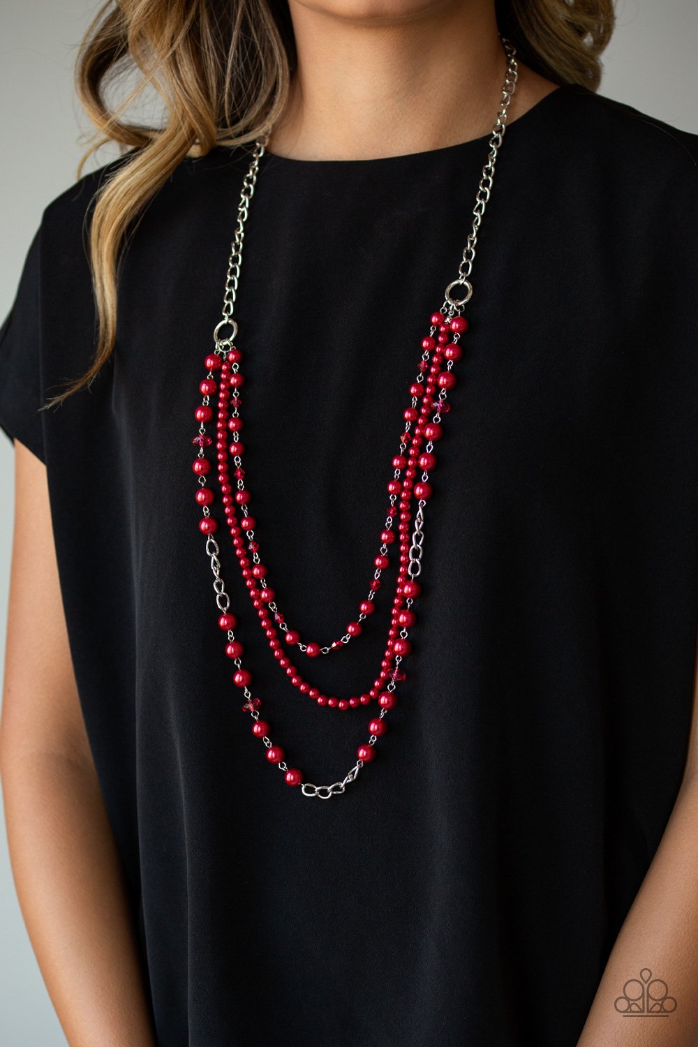 New York City Chic-red-Paparazzi necklace