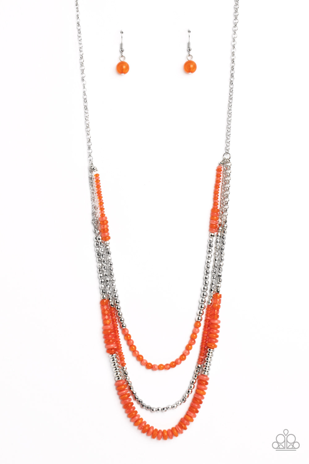 Newly Neverland - orange - Paparazzi necklace