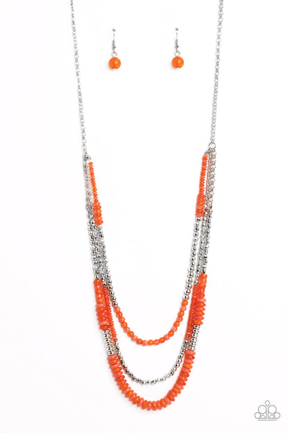 Newly Neverland - orange - Paparazzi necklace