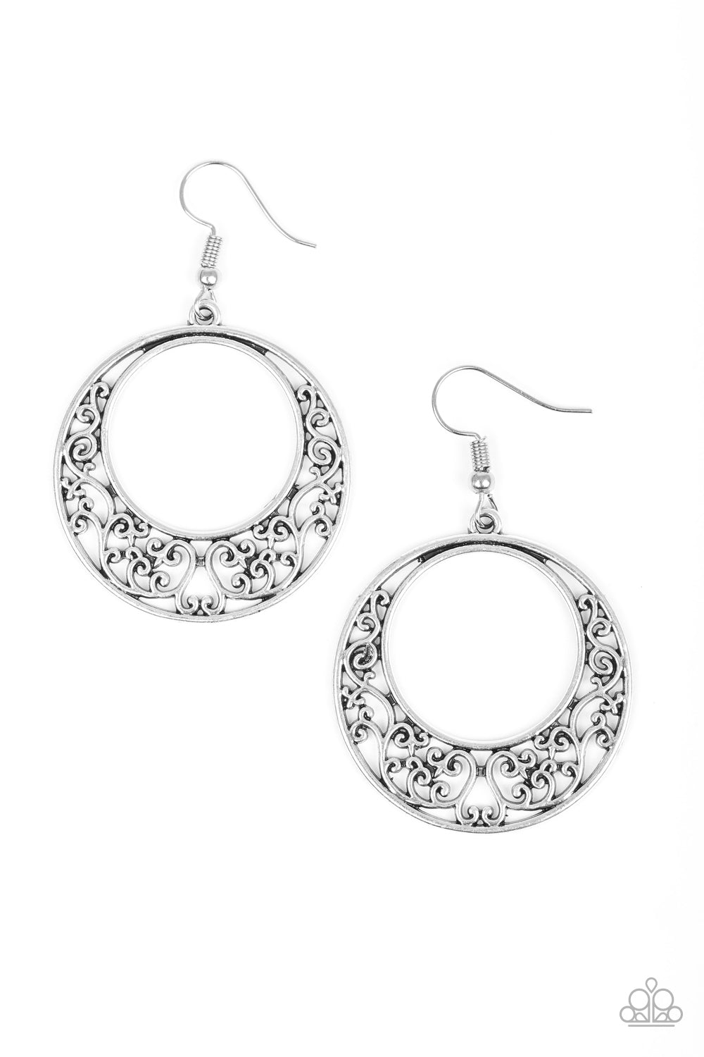 Newport Nautical - silver - Paparazzi earrings