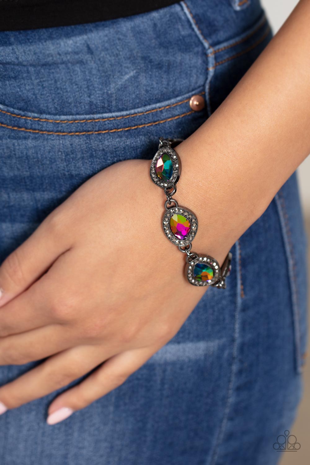Next-Level Sparkle - multi (oill spill) - Paparazzi bracelet