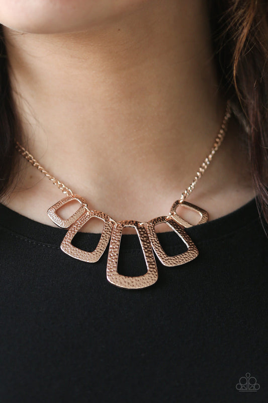 Nice Framework! - rose gold - Paparazzi necklace