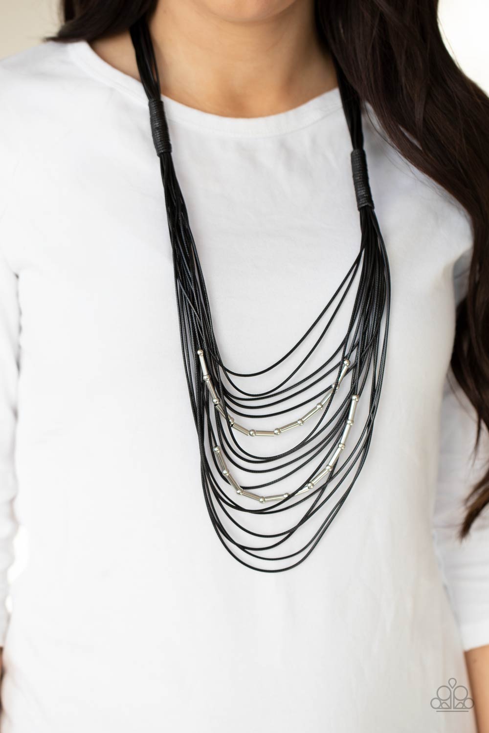 Nice CORD-ination - black - Paparazzi necklace