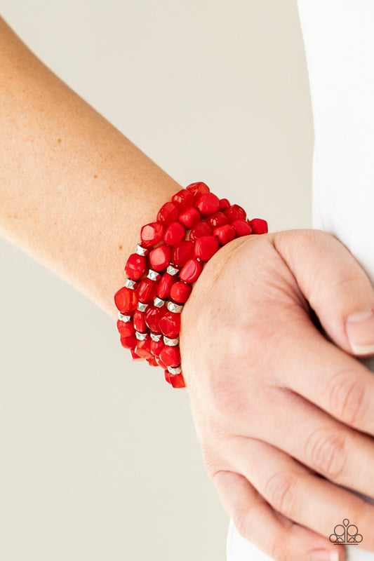 Nice GLOWING! - red - Paparazzi bracelet