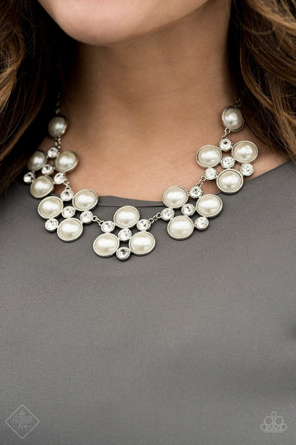 Night At The Symphony-white-Paparazzi necklace