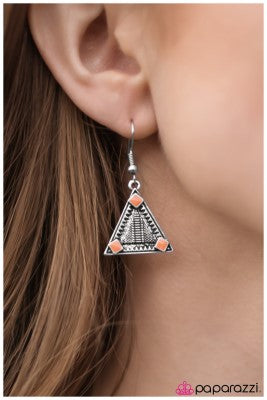 Nights Over Egypt - Orange - Paparazzi earrings