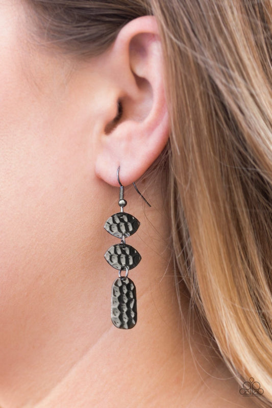 Nine to Hive-black-Paparazzi earrings