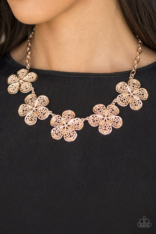 No Common Daisy - rose gold - Paparazzi necklace