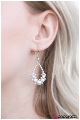 No Need For Introductions - White - Paparazzi earrings