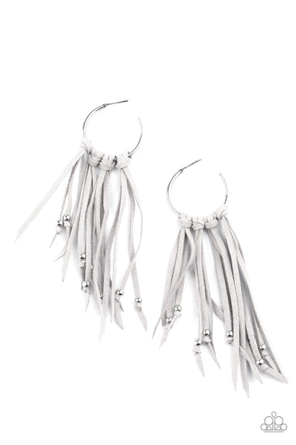 No Place Like HOMESPUN - silver - Paparazzi earrings