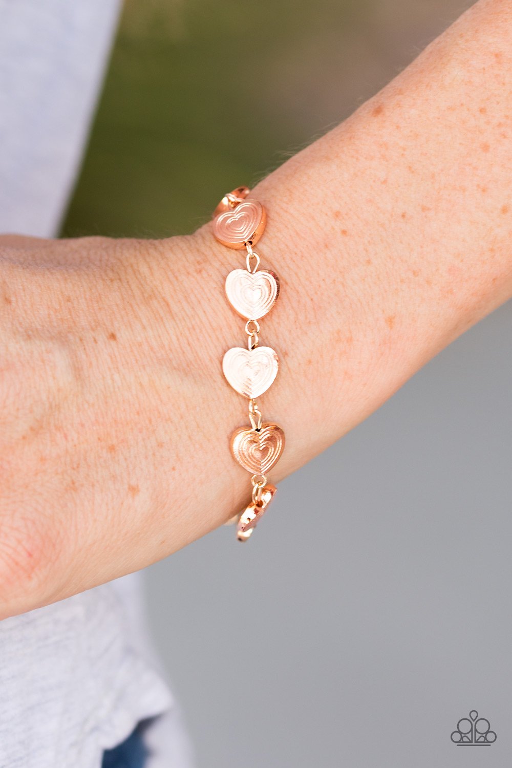 No Heart Feelings - rose gold - Paparazzi bracelet