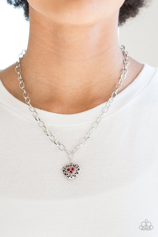 No Love Lost-red-Paparazzi necklace