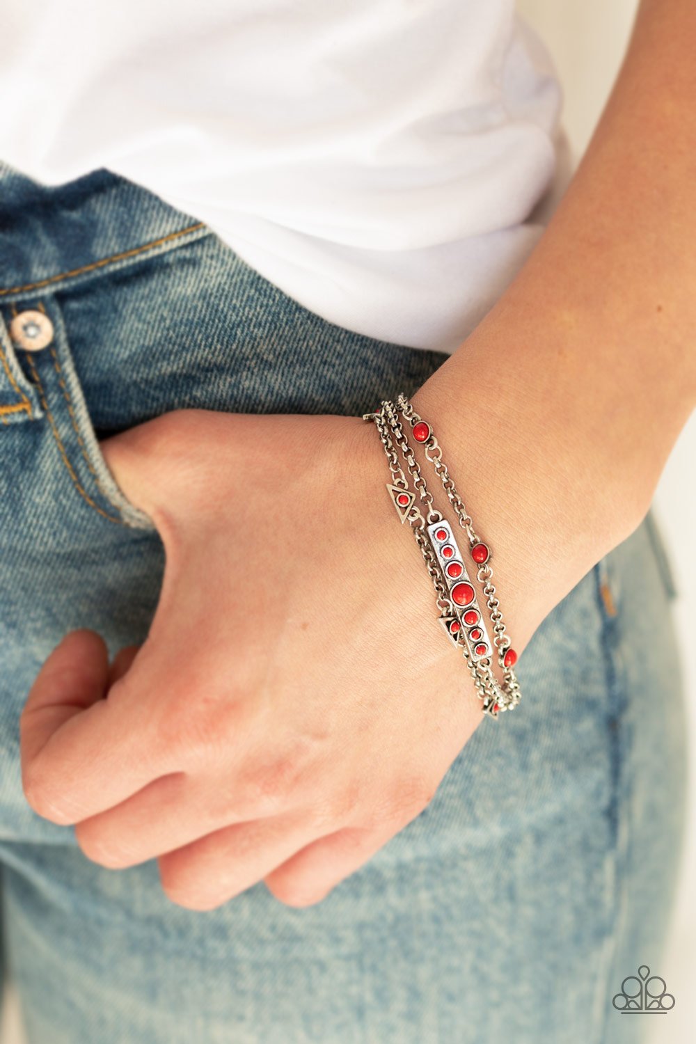No Means NOMAD-red-Paparazzi bracelet