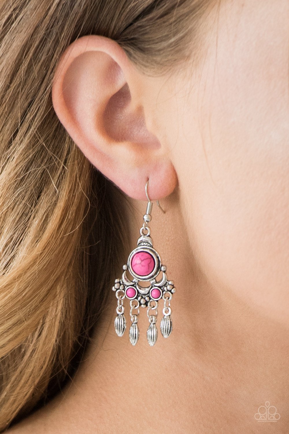 No Place Like Homestead - pink - Paparazzi earrings