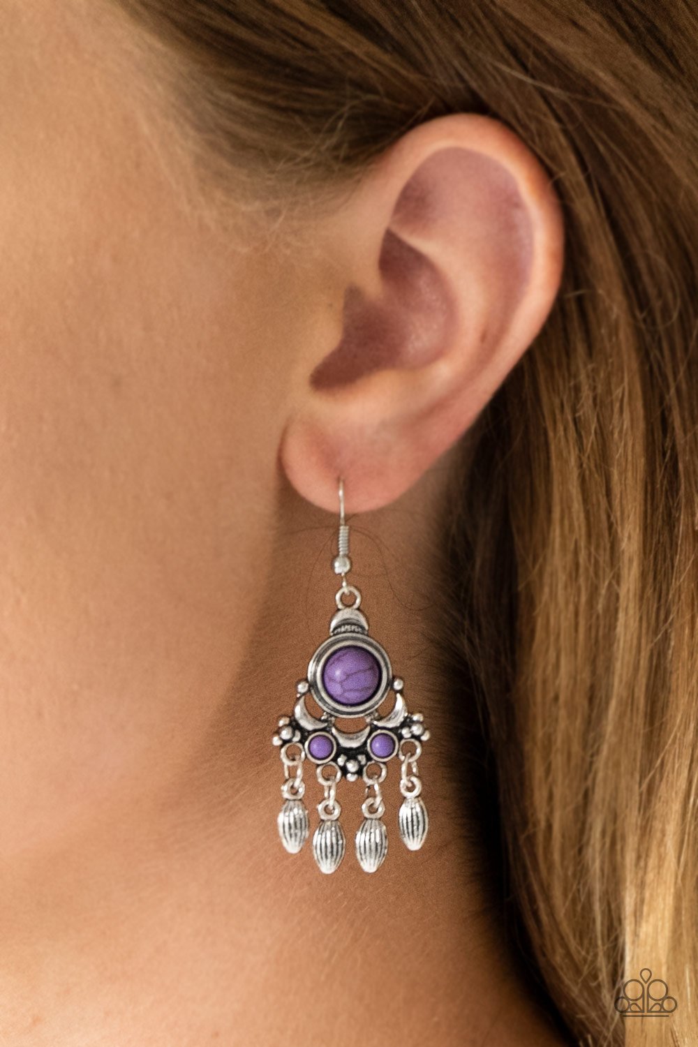 No Place Like Homestead - purple - Paparazzi earrings