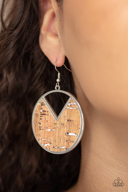 Nod to Nature - white - Paparazzi earrings