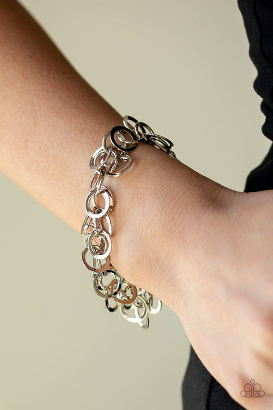 Noise Control-silver-Paparazzi bracelet