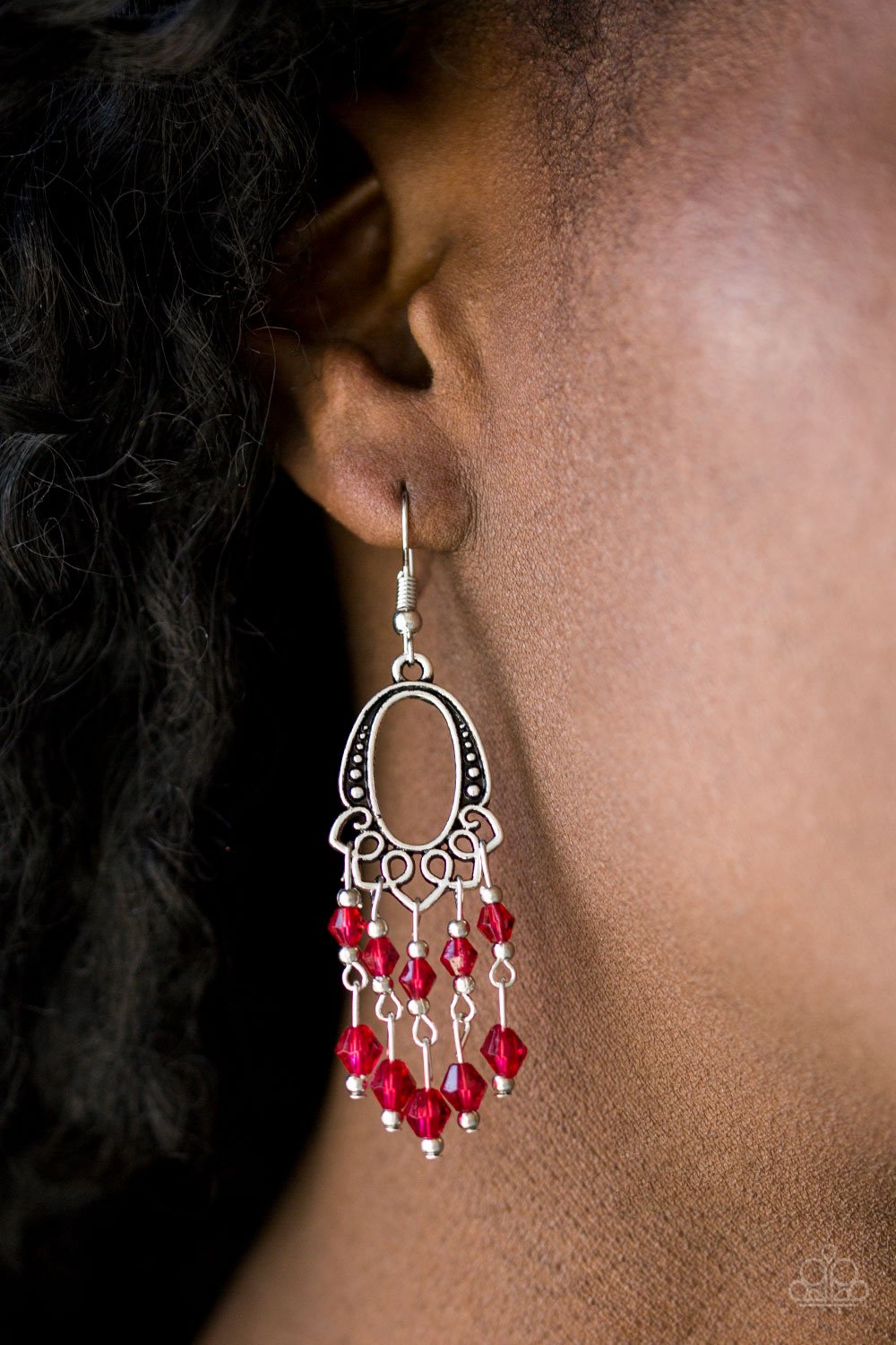 Not the Only Fish in the Sea - red - Paparazzi earrings