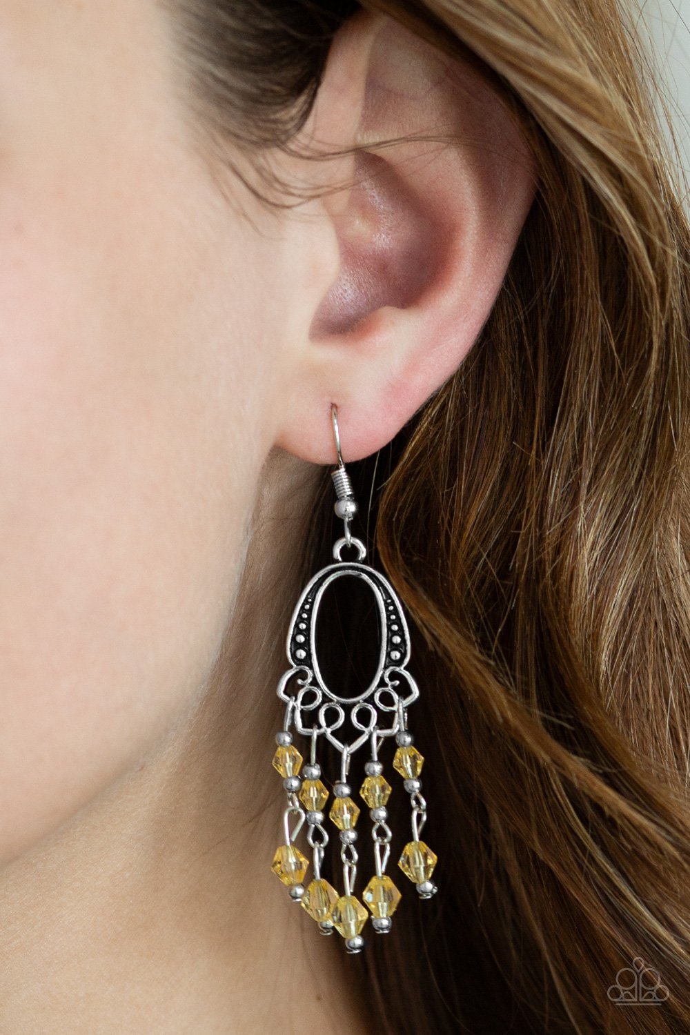 Not the Only Fish in the Sea - yellow - Paparazzi earrings
