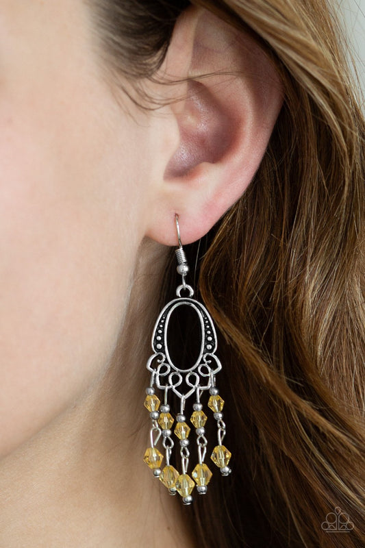 Not the Only Fish in the Sea - yellow - Paparazzi earrings