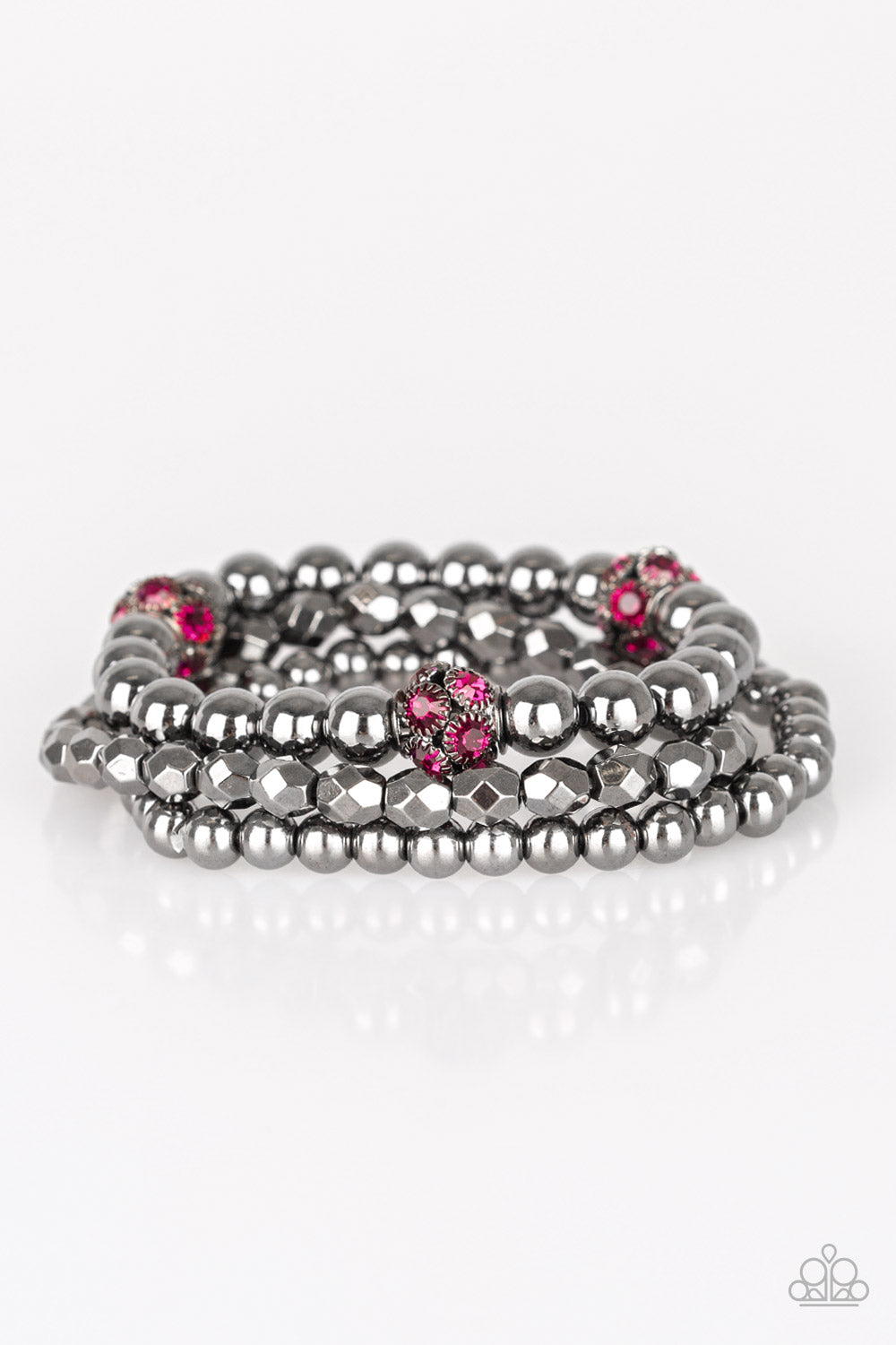 Noticeably Noir - pink - Paparazzi bracelet