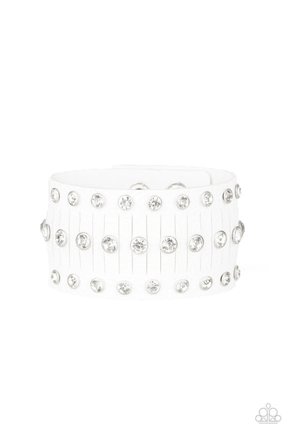 Now Taking the Stage - white - Paparazzi bracelet