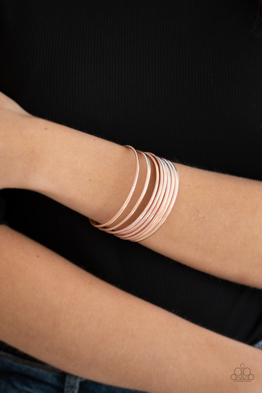 Now Watch Me Stack - rose gold - Paparazzi bracelet