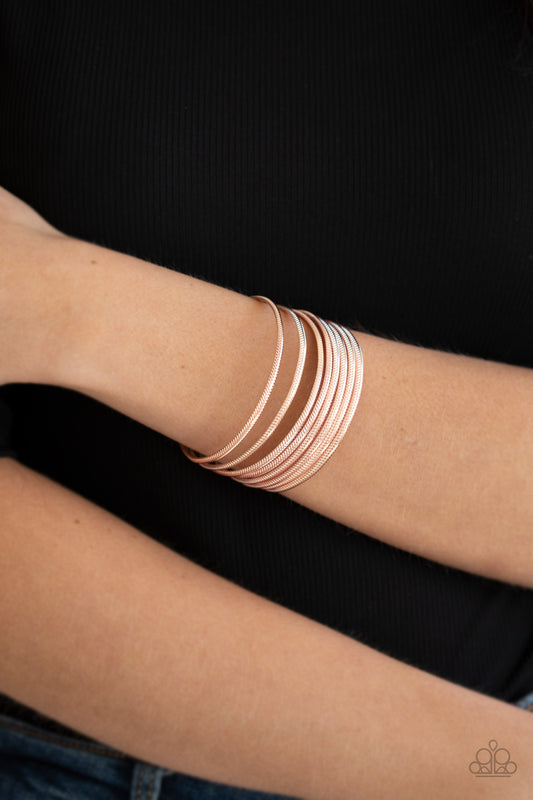 Now Watch Me Stack - rose gold - Paparazzi bracelet