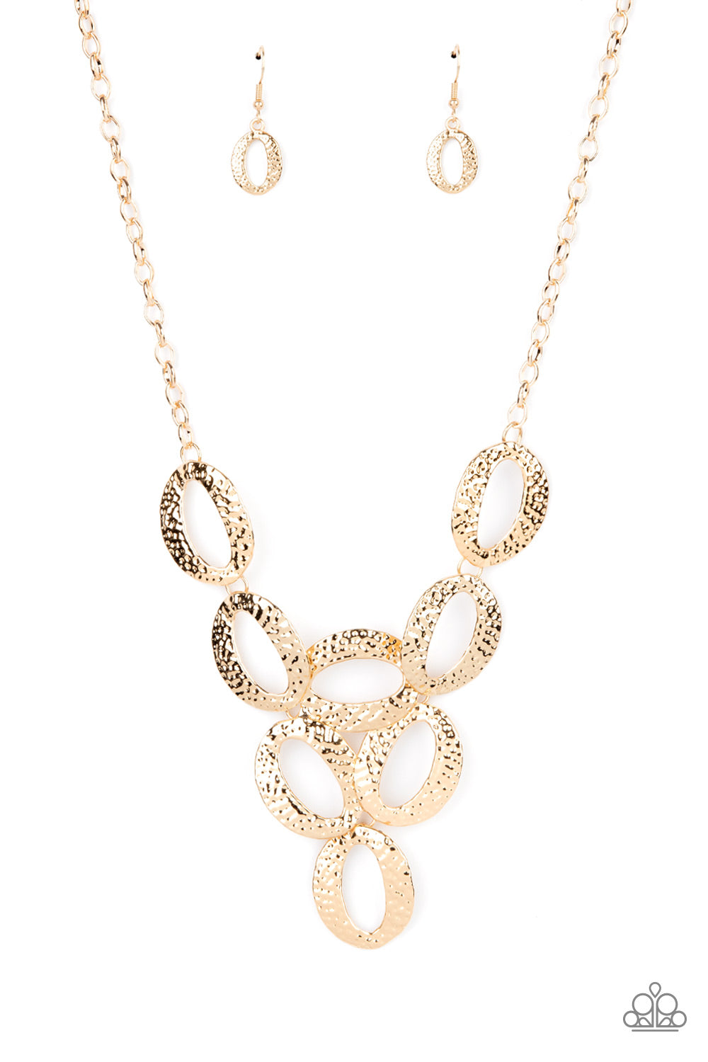OVAL The Limit - gold - Paparazzi necklace