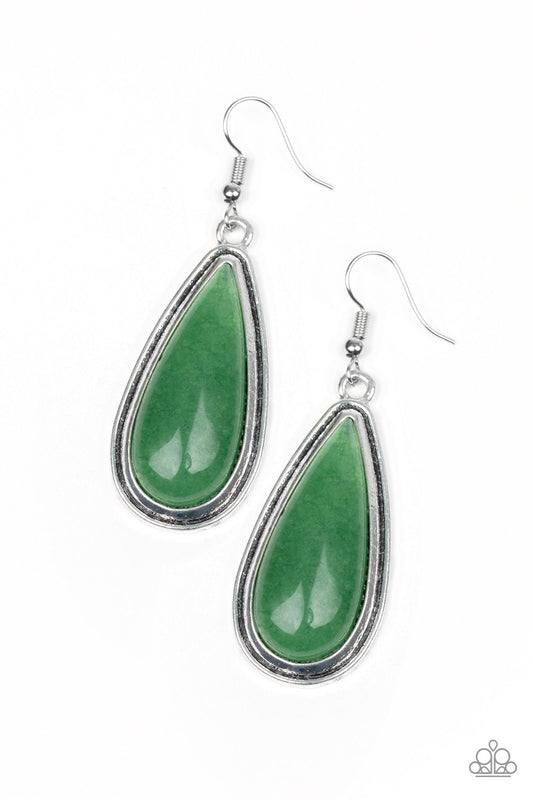 Oasis Sheen-green-Paparazzi earrings