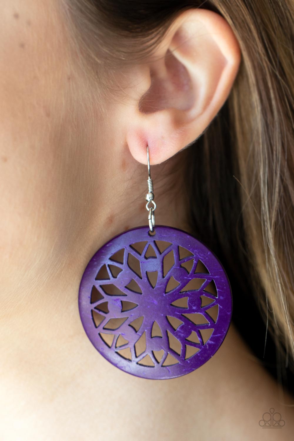 Ocean Canopy - purple - Paparazzi earrings