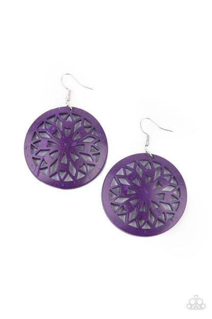 Ocean Canopy - purple - Paparazzi earrings
