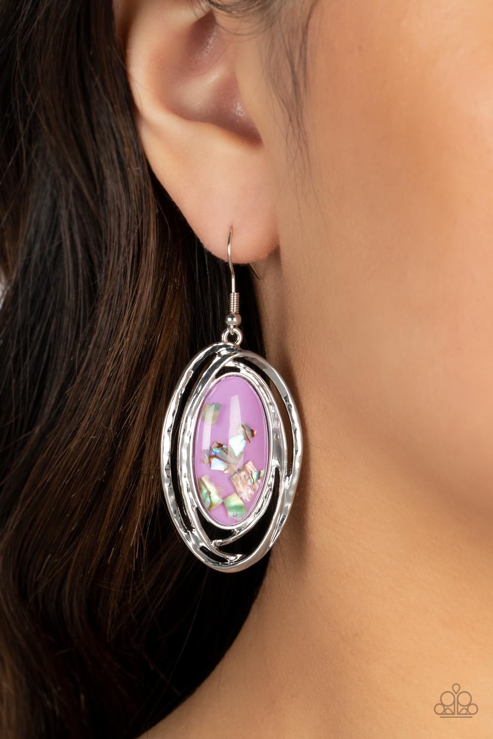 Ocean Floor Oracle - purple - Paparazzi earrings