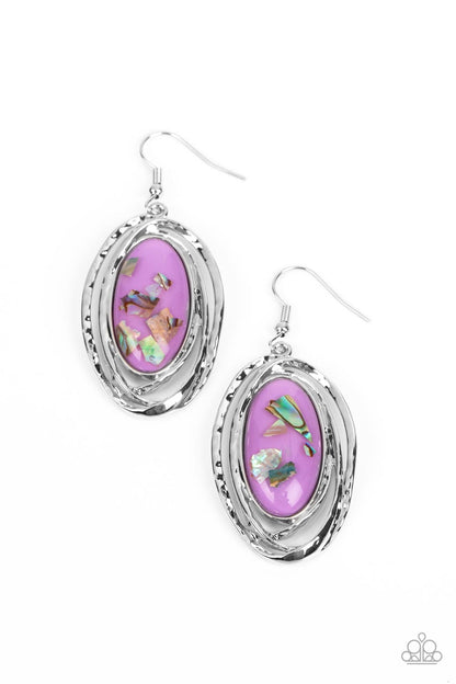 Ocean Floor Oracle - purple - Paparazzi earrings