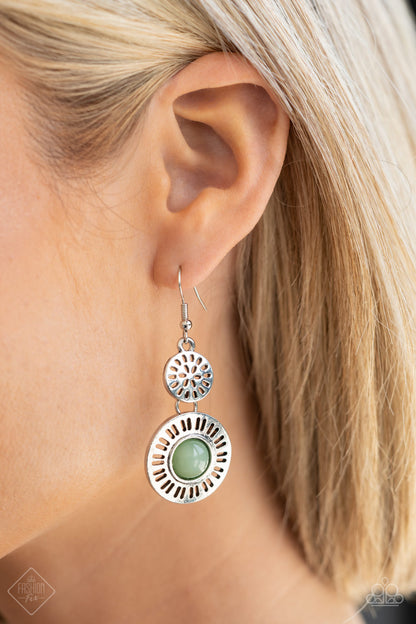 Ocean Orchard - green - Paparazzi earrings