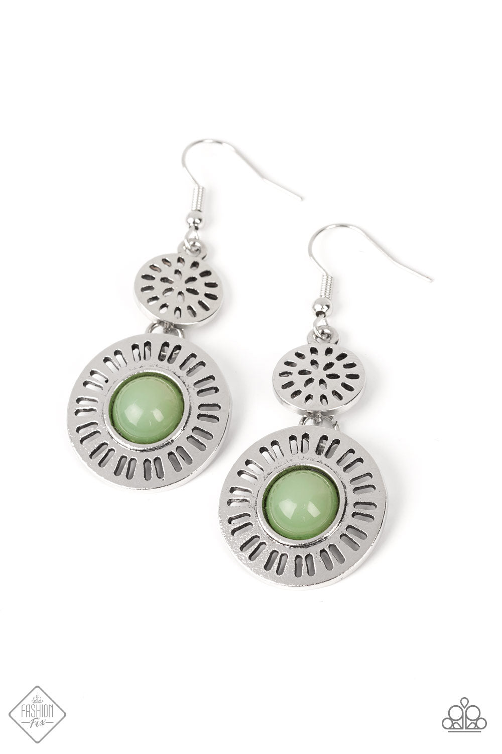 Ocean Orchard - green - Paparazzi earrings