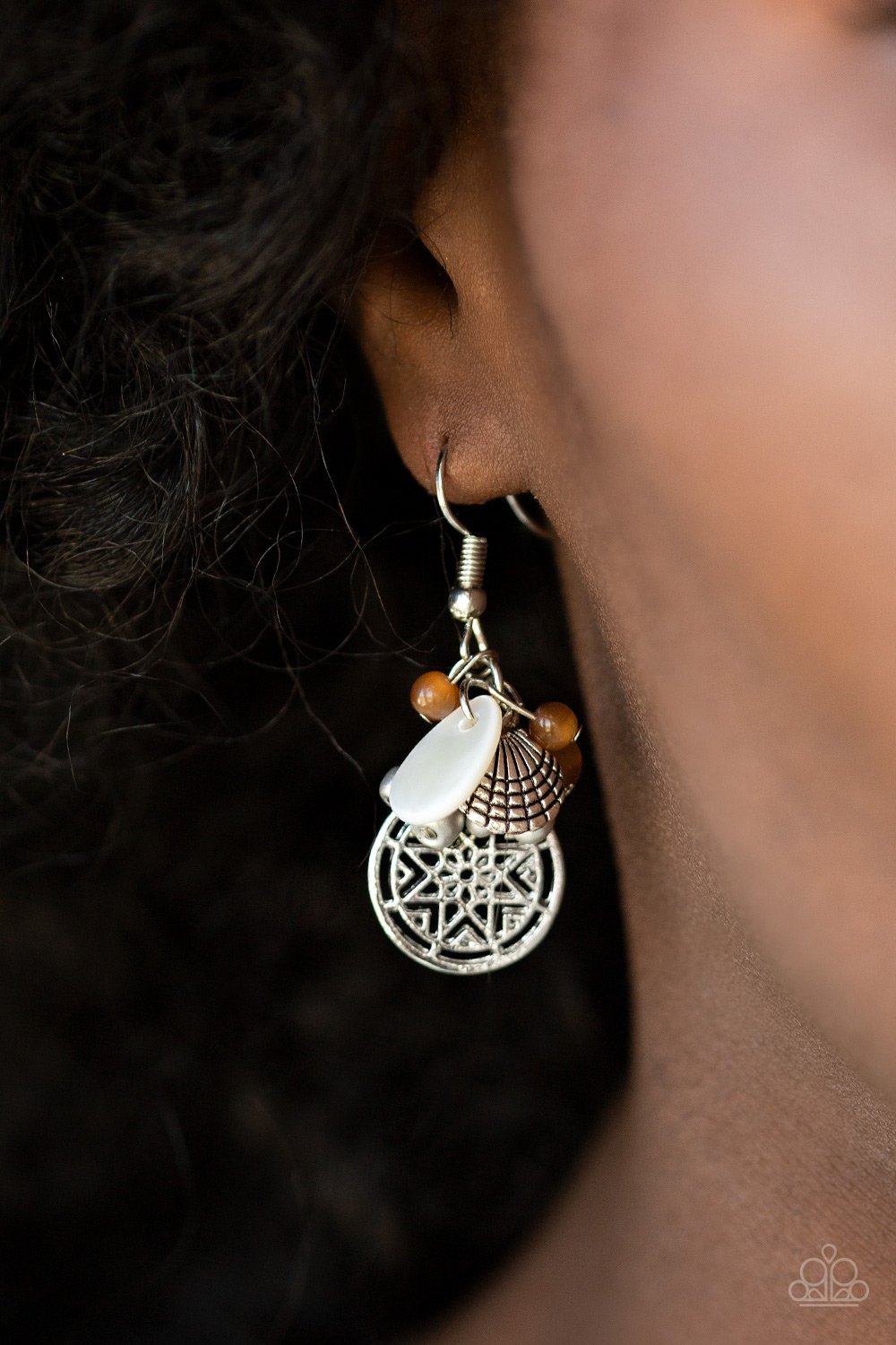 Ocean Oracle-brown-Paparazzi earrings