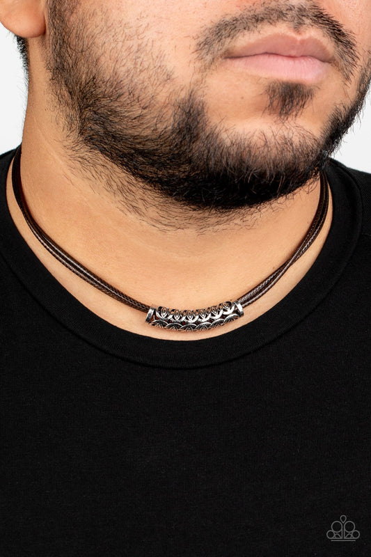 Ocean Rules-brown-Paparazzi mens necklace